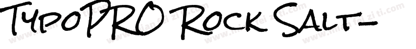 TypoPRO Rock Salt字体转换